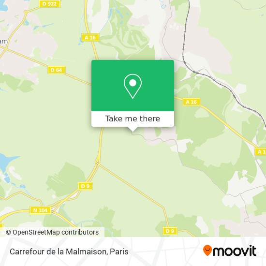 Mapa Carrefour de la Malmaison