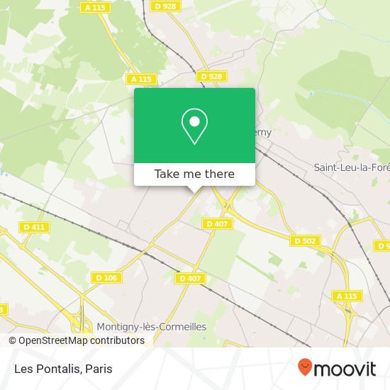 Mapa Les Pontalis