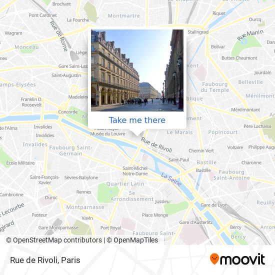Rue de Rivoli map