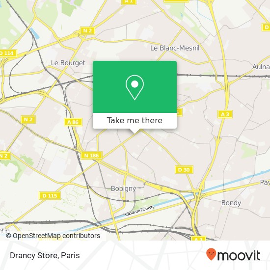 Mapa Drancy Store