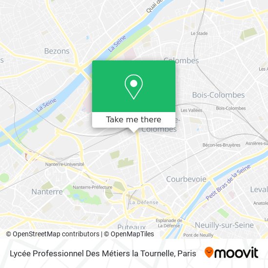 Mapa Lycée Professionnel Des Métiers la Tournelle