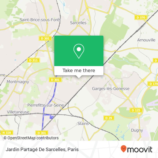 Mapa Jardin Partagé De Sarcelles