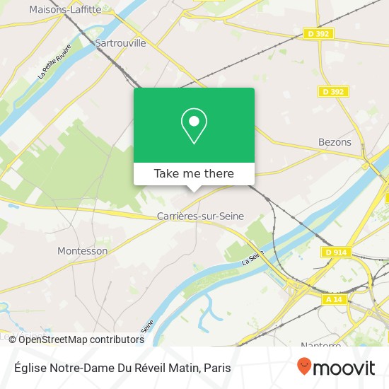 Mapa Église Notre-Dame Du Réveil Matin