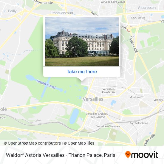 Waldorf Astoria Versailles - Trianon Palace map