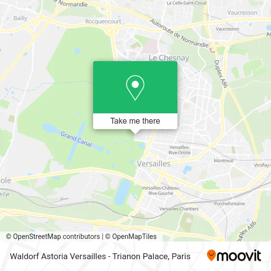 Waldorf Astoria Versailles - Trianon Palace map