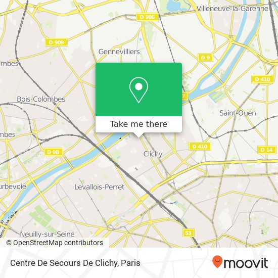 Centre De Secours De Clichy map