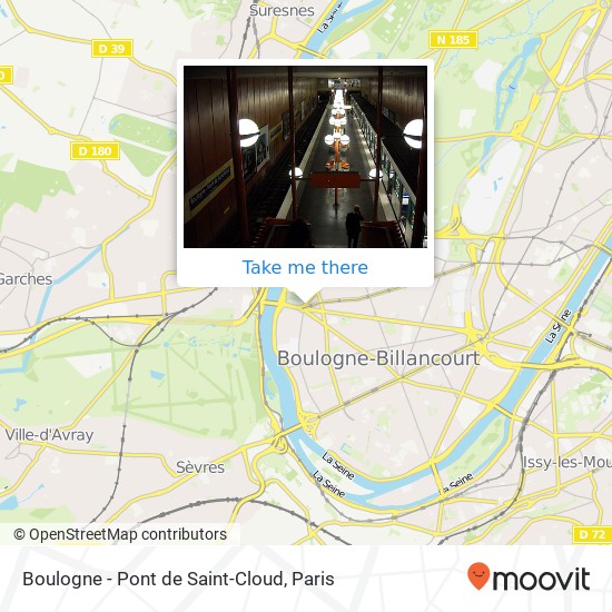 Mapa Boulogne - Pont de Saint-Cloud