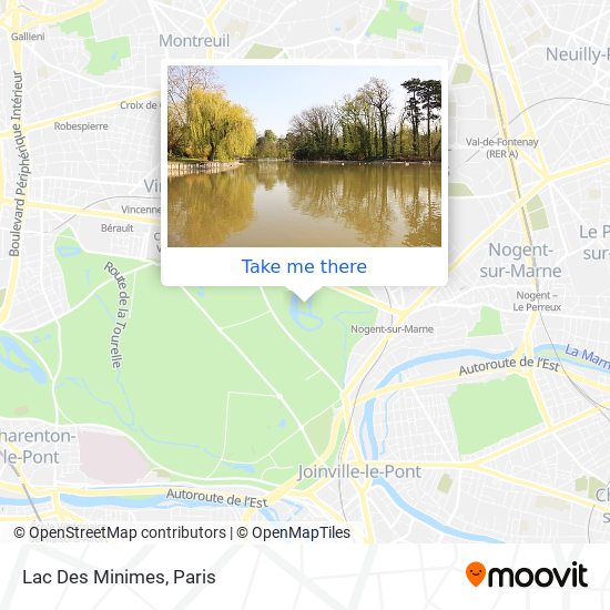 Mapa Lac Des Minimes