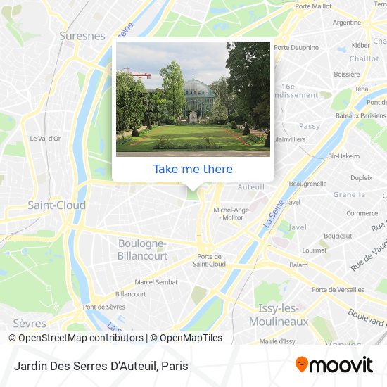 Jardin Des Serres D’Auteuil map