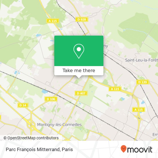 Mapa Parc François Mitterrand