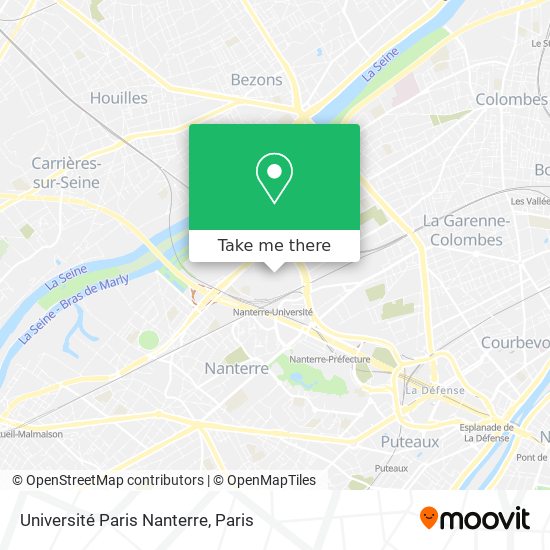 Université Paris Nanterre map