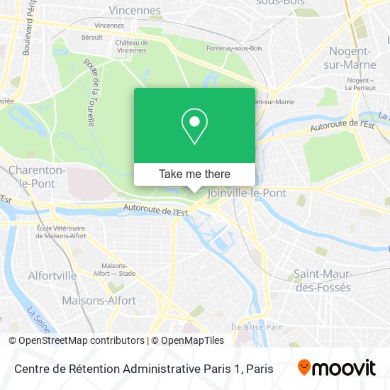 Centre de Rétention Administrative Paris 1 map
