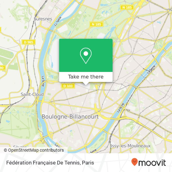 Fédération Française De Tennis map