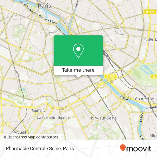 Pharmacie Centrale Seine map