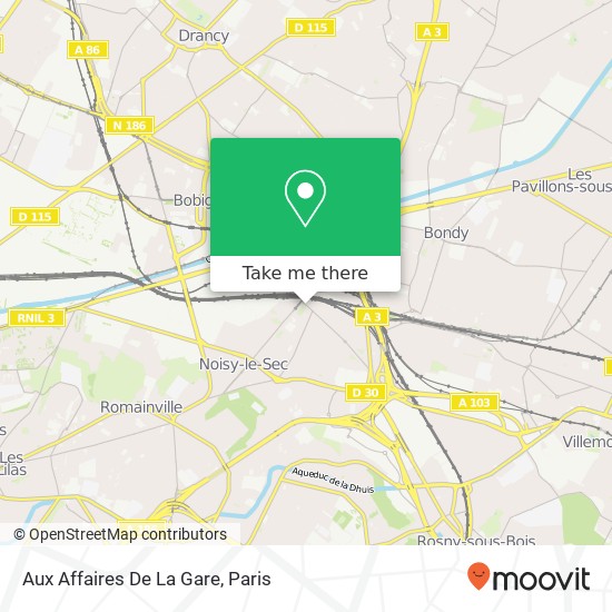 Aux Affaires De La Gare map