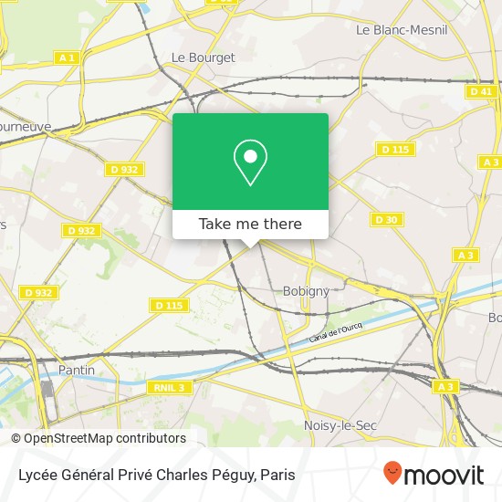 Mapa Lycée Général Privé Charles Péguy