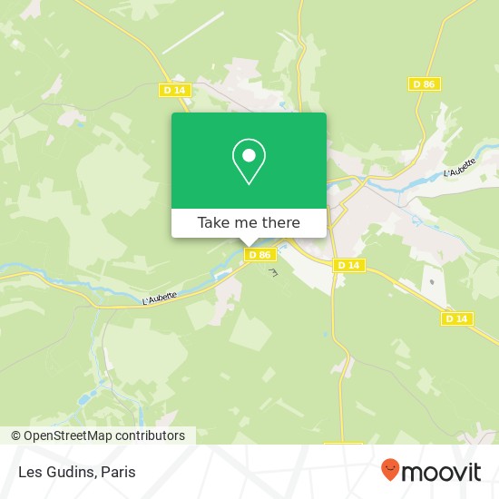 Les Gudins map