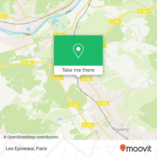 Les Epineaux map