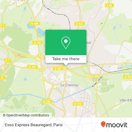 Mapa Esso Express Beauregard