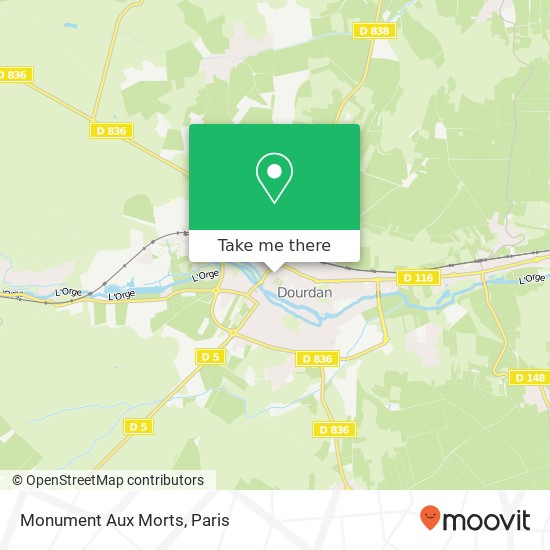 Mapa Monument Aux Morts