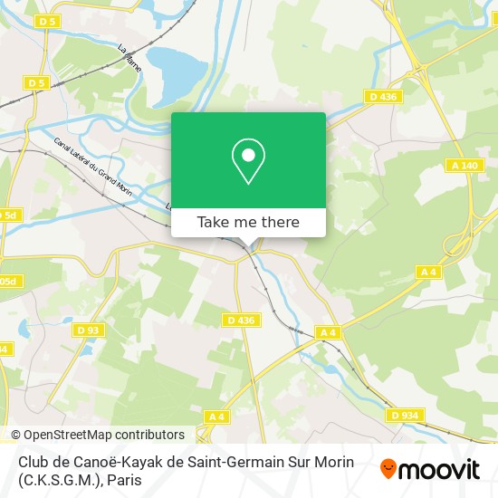 Mapa Club de Canoë-Kayak de Saint-Germain Sur Morin (C.K.S.G.M.)