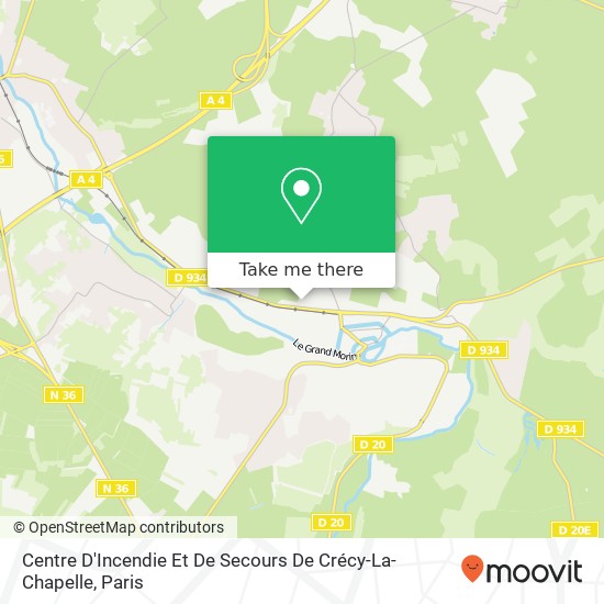 Mapa Centre D'Incendie Et De Secours De Crécy-La-Chapelle