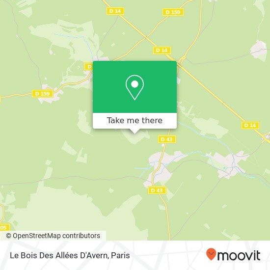 Le Bois Des Allées D'Avern map