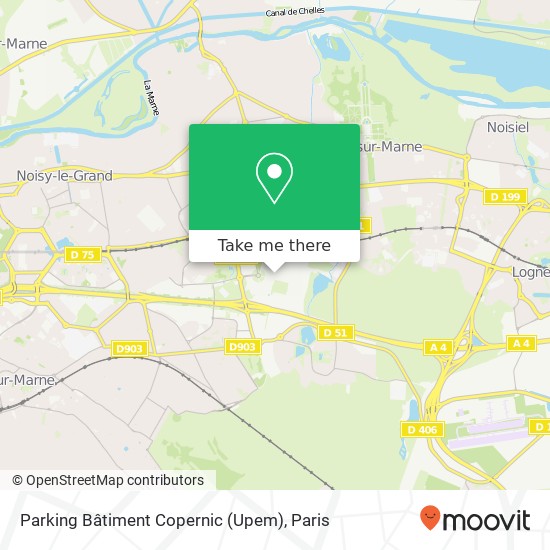 Parking Bâtiment Copernic (Upem) map