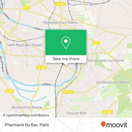 Mapa Pharmacie Du Bac