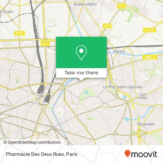 Mapa Pharmacie Des Deux Rues