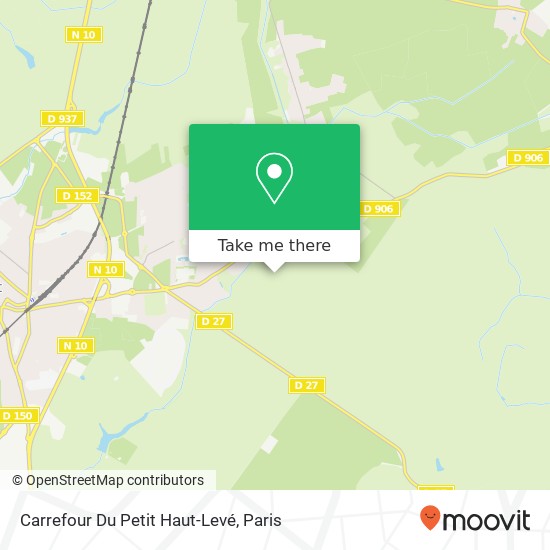Carrefour Du Petit Haut-Levé map
