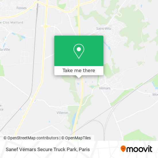 Mapa Sanef Vémars Secure Truck Park
