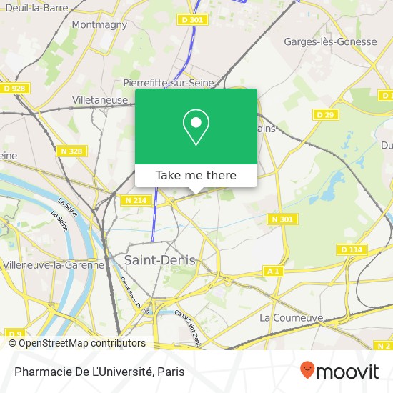 Pharmacie De L'Université map
