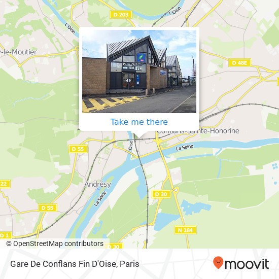 Gare De Conflans Fin D'Oise map