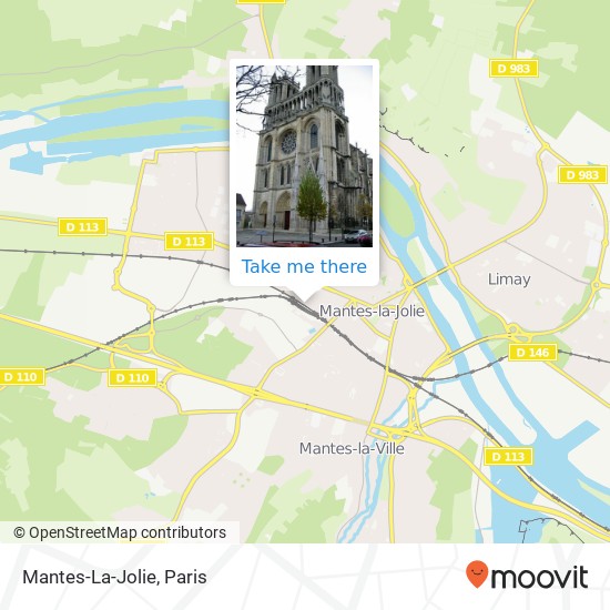 Mapa Mantes-La-Jolie