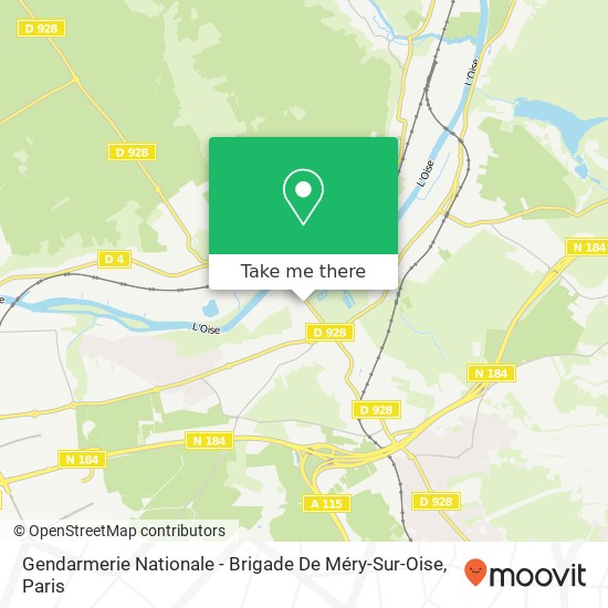 Gendarmerie Nationale - Brigade De Méry-Sur-Oise map
