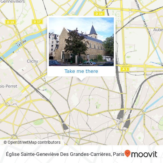 Église Sainte-Geneviève Des Grandes-Carrières map