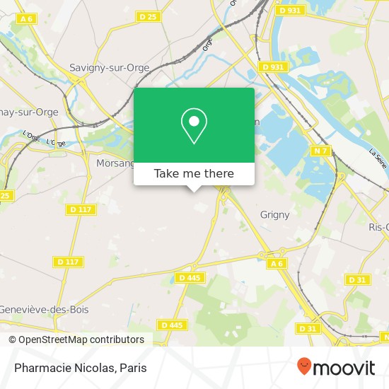 Pharmacie Nicolas map