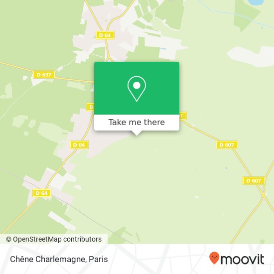 Mapa Chêne Charlemagne