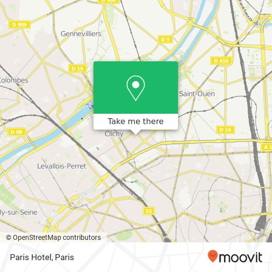 Mapa Paris Hotel