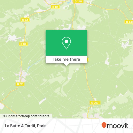 La Butte À Tardif map