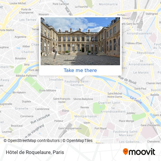 Mapa Hôtel de Roquelaure