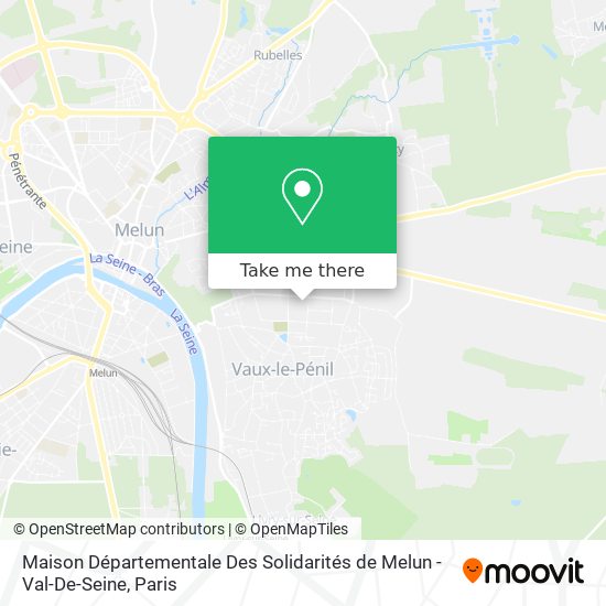 Mapa Maison Départementale Des Solidarités de Melun - Val-De-Seine