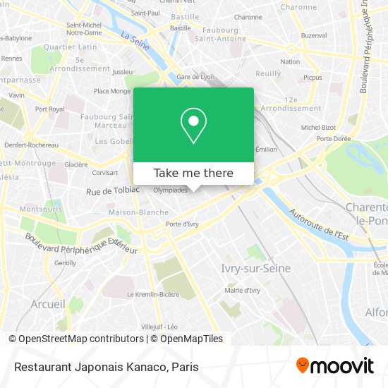Restaurant Japonais Kanaco map