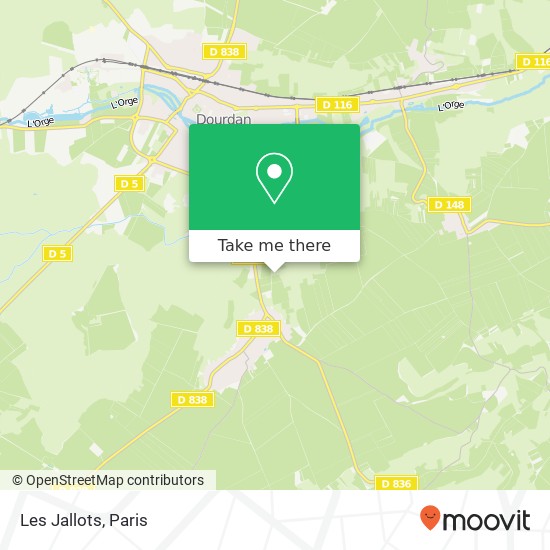 Mapa Les Jallots