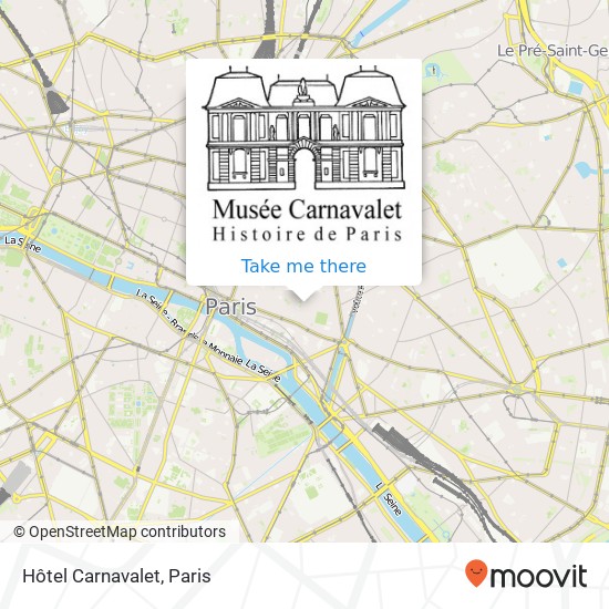 Mapa Hôtel Carnavalet
