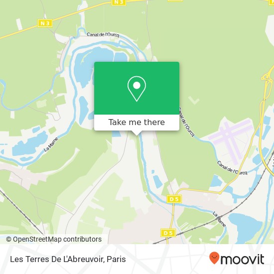 Les Terres De L'Abreuvoir map