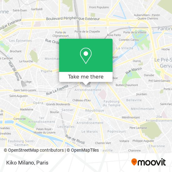 Kiko Milano map