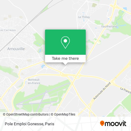 Pole Emploi Gonesse map