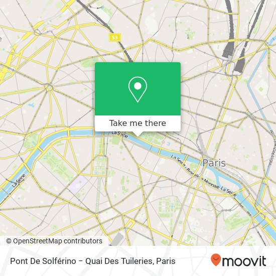 Pont De Solférino − Quai Des Tuileries map
